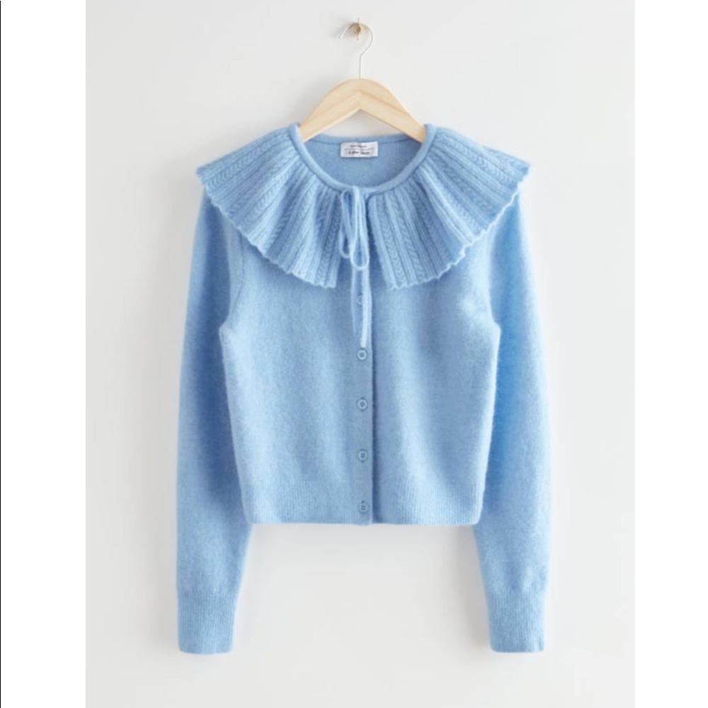 &Other stories Statement Collar Knit Cardigan
